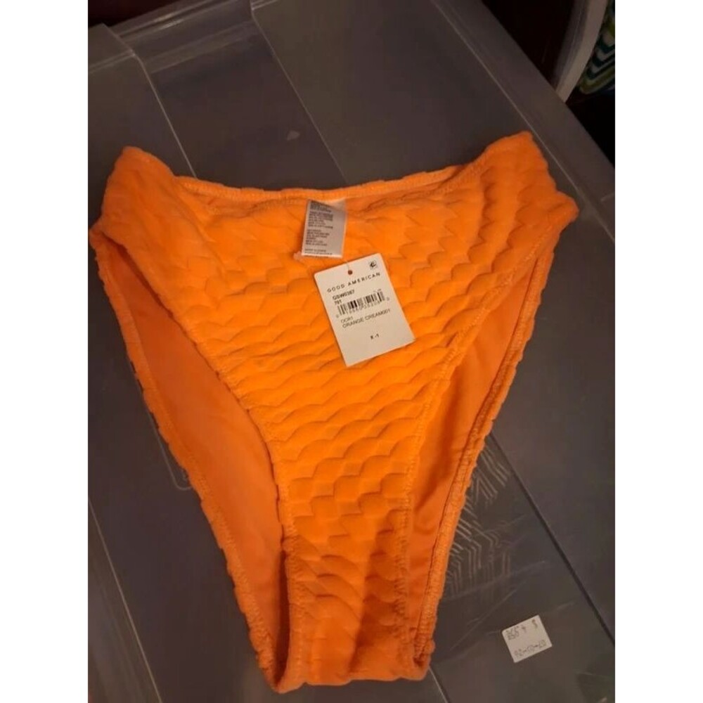 Good American orange Creamsicle Bikini bottom Size Small New Swim